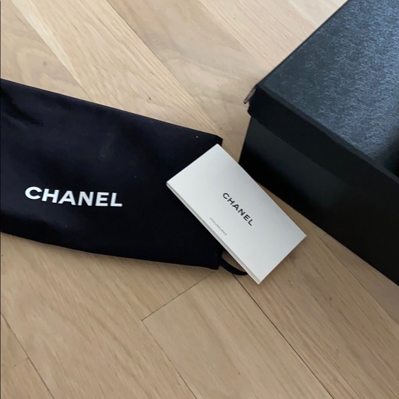 Chanel "Crystal Clear" Wedge Black Lambskin 38.5 - Picture 9 of 15